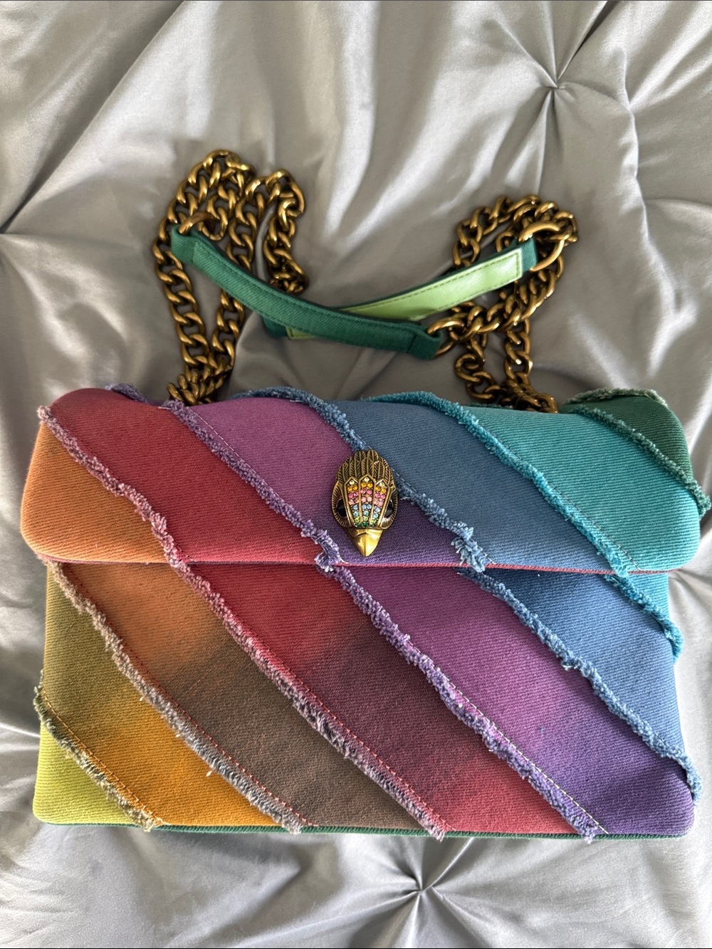 Kurt Geiger London Kensington rainbow denim - Picture 2 of 6